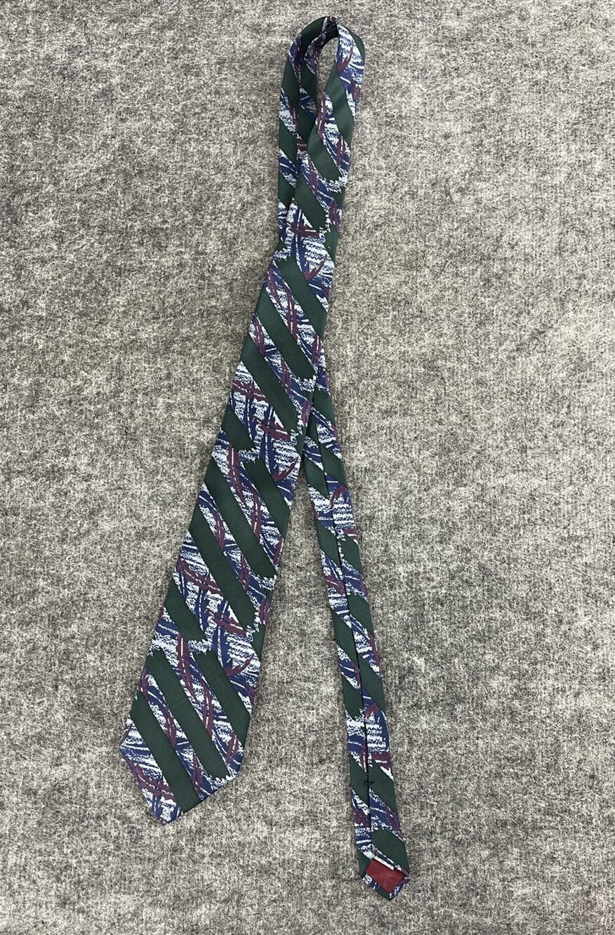 Bill Robinson Tie Men’s Striped NeckTie 100% Silk Made In USA Italian Blue N46